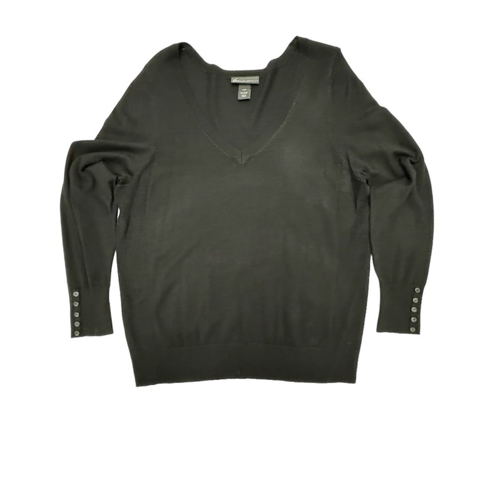 Lane Bryant Women Sz 18/20 V Neck Long Sleeve Sweater Lightweight - Picture 2 of 7
